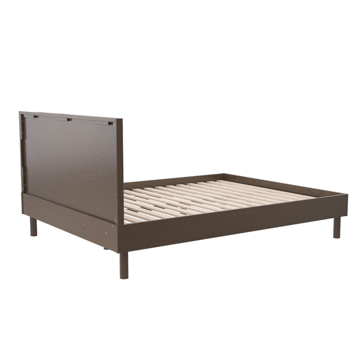 Cologne Tool-Less Upholstered Wood Headboard - Walnut - Full