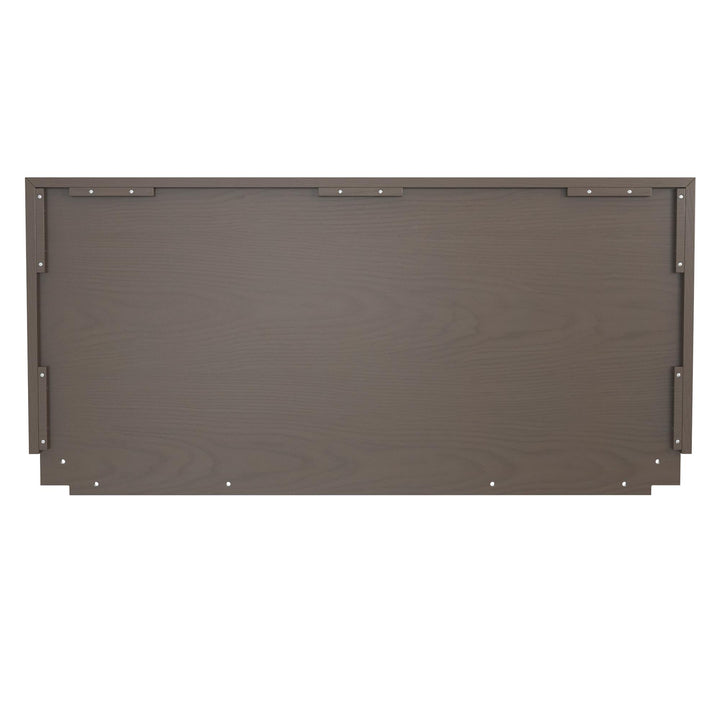 Cologne Tool-Less Upholstered Wood Headboard - Walnut - Full