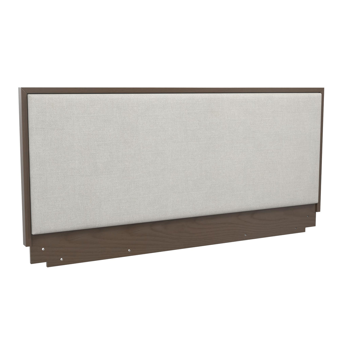 Cologne Tool-Less Upholstered Wood Headboard - Walnut - Full