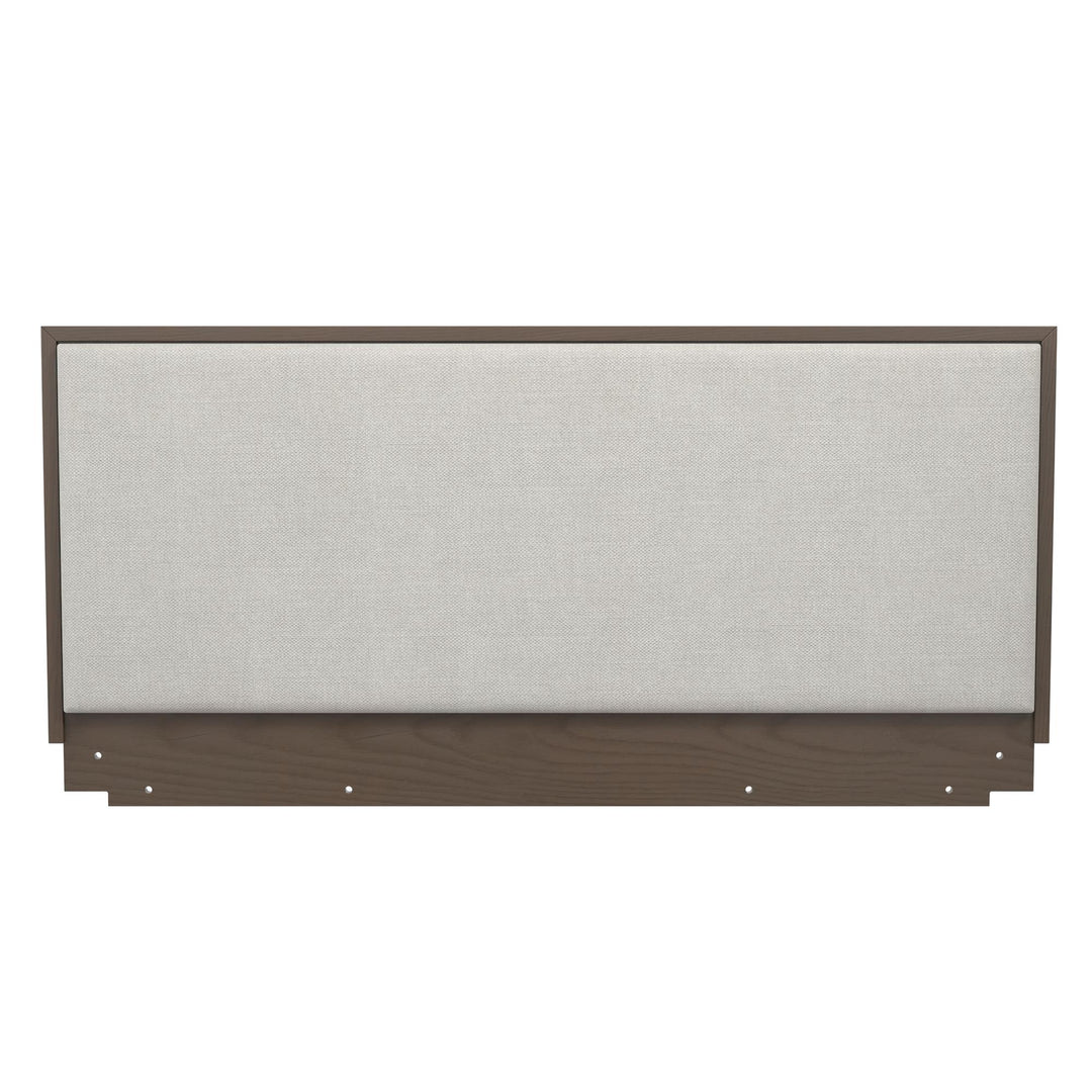 Cologne Tool-Less Upholstered Wood Headboard - Walnut - Full