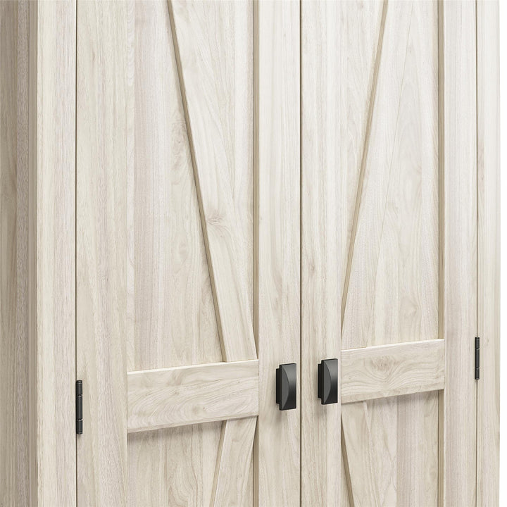 Farmington Rustic Farmhouse 31.5 Inch Wide Storage Cabinet - Light Walnut