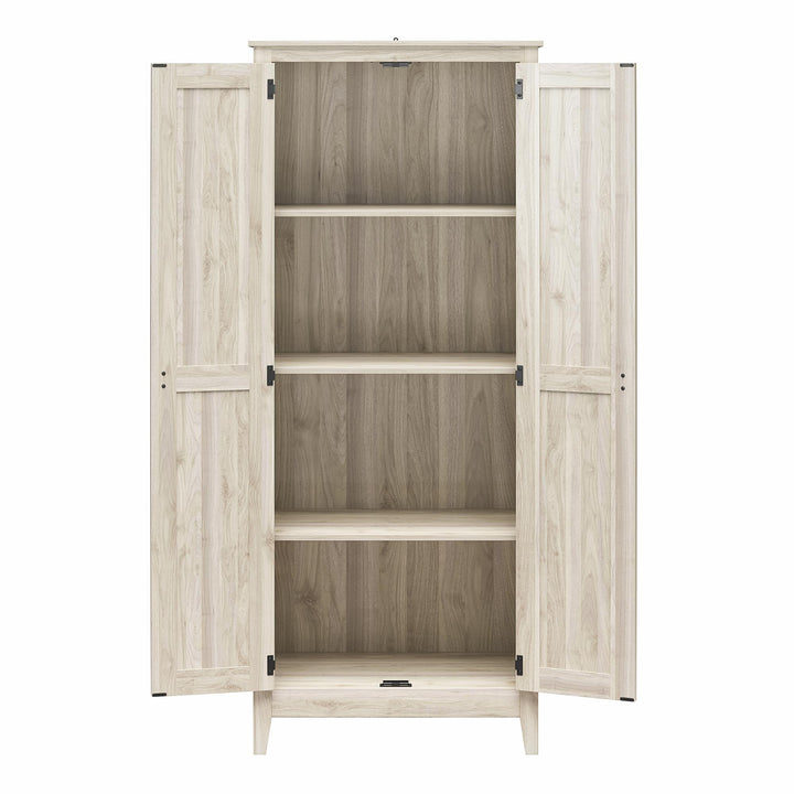 Farmington Rustic Farmhouse 31.5 Inch Wide Storage Cabinet - Light Walnut