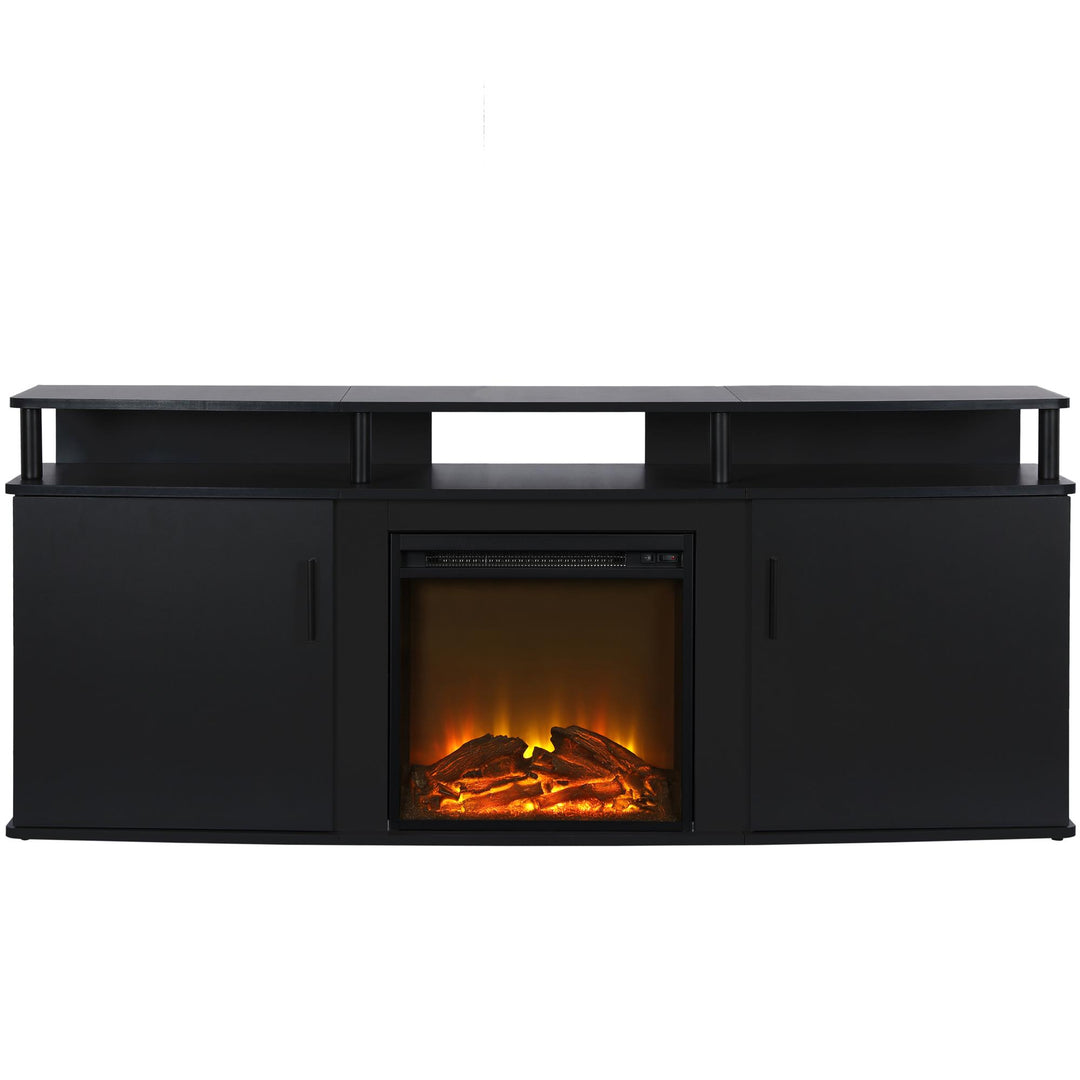 Carson Electric Fireplace TV Console for TVs up to 70" - Black
