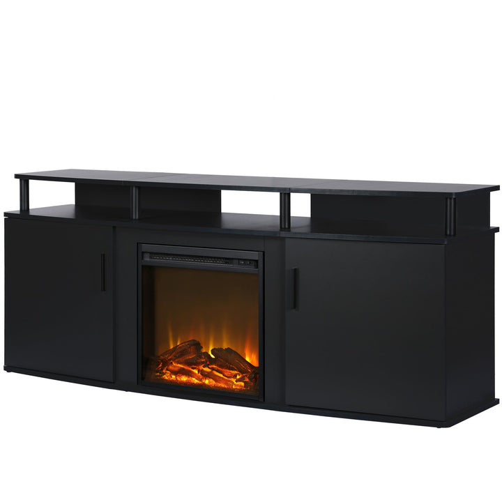 Carson Electric Fireplace TV Console for TVs up to 70" - Black