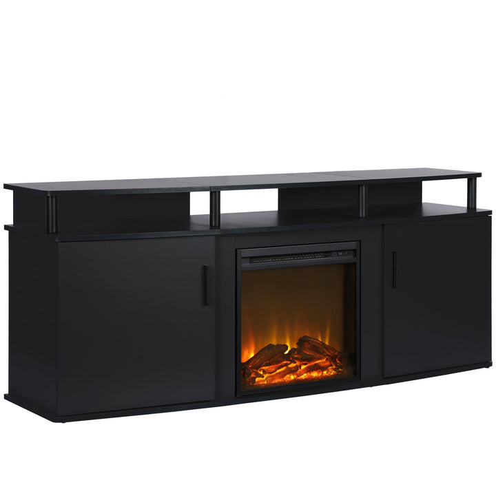 Carson Electric Fireplace TV Console for TVs up to 70" - Black