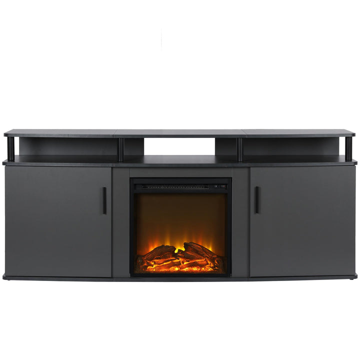 Carson Electric Fireplace TV Console for TVs up to 70 Inch - Gray