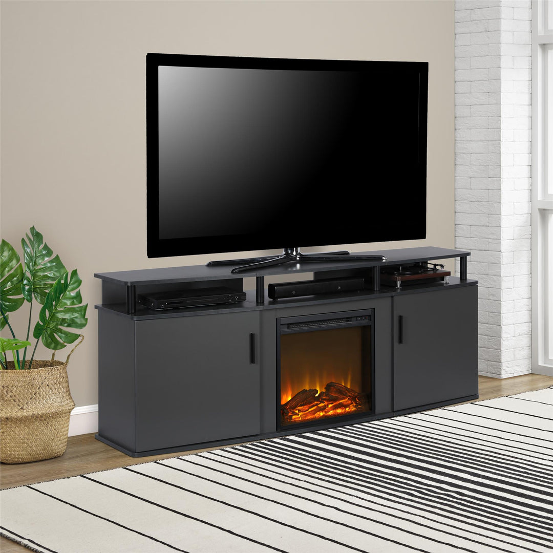 Carson Electric Fireplace TV Console for TVs up to 70 Inch - Gray