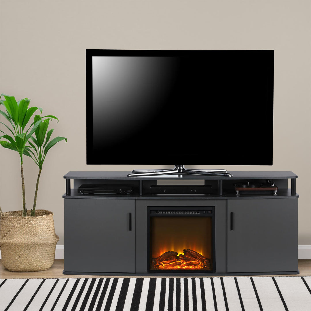 Carson Electric Fireplace TV Console for TVs up to 70 Inch - Gray