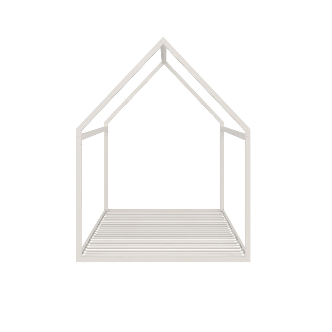 Skyler Metal Montessori House Bed - Off White - Full