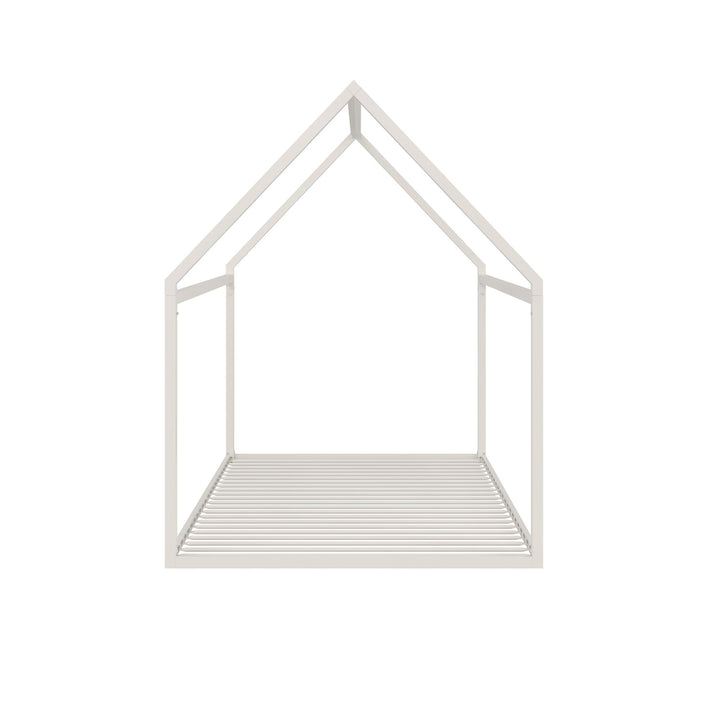 Skyler Metal Montessori House Bed - Off White - Full