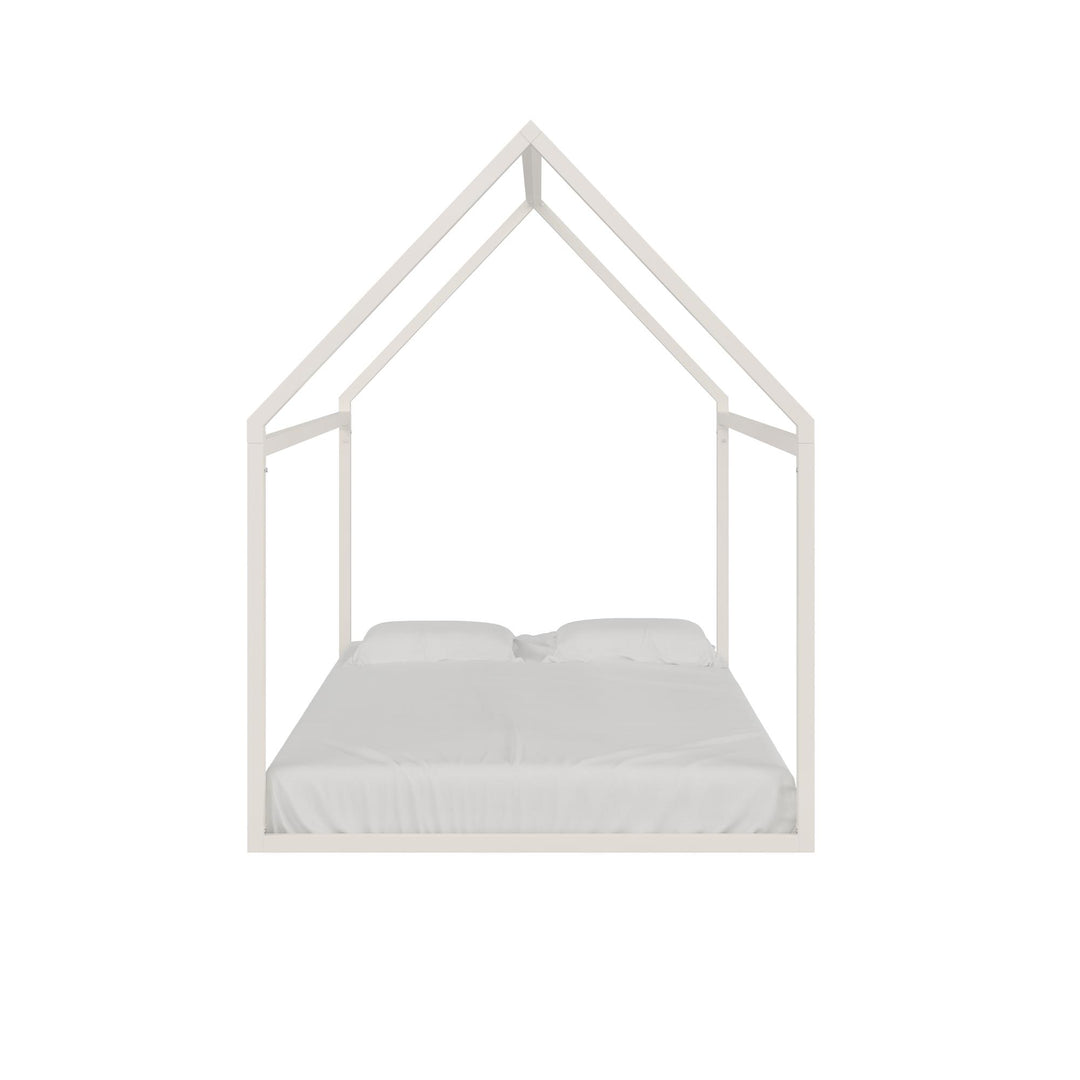 Skyler Metal Montessori House Bed - Off White - Full