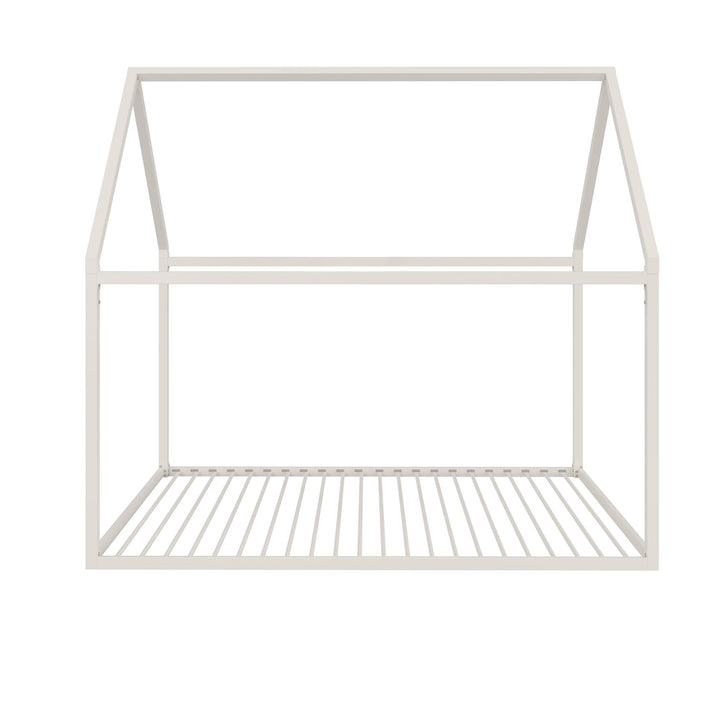 Skyler Metal Montessori House Bed - Off White - Full