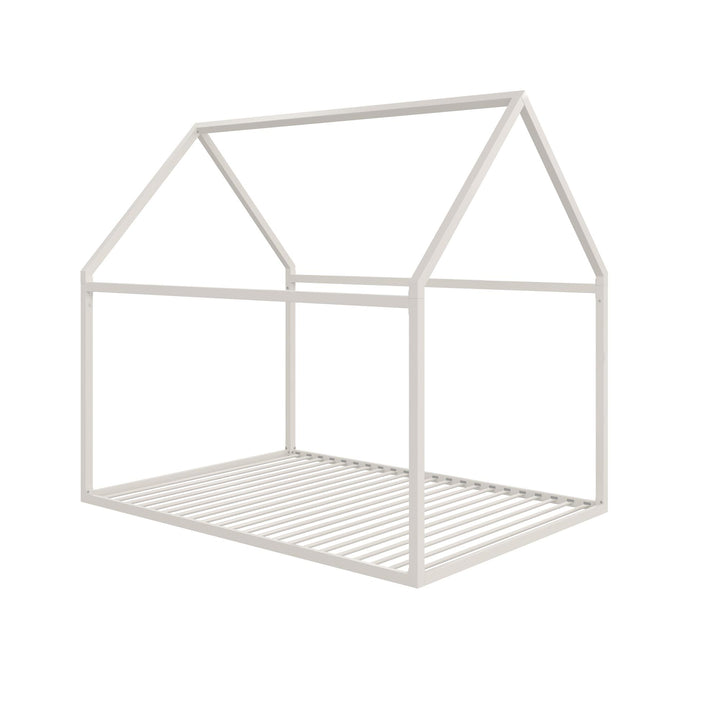 Skyler Metal Montessori House Bed - Off White - Full