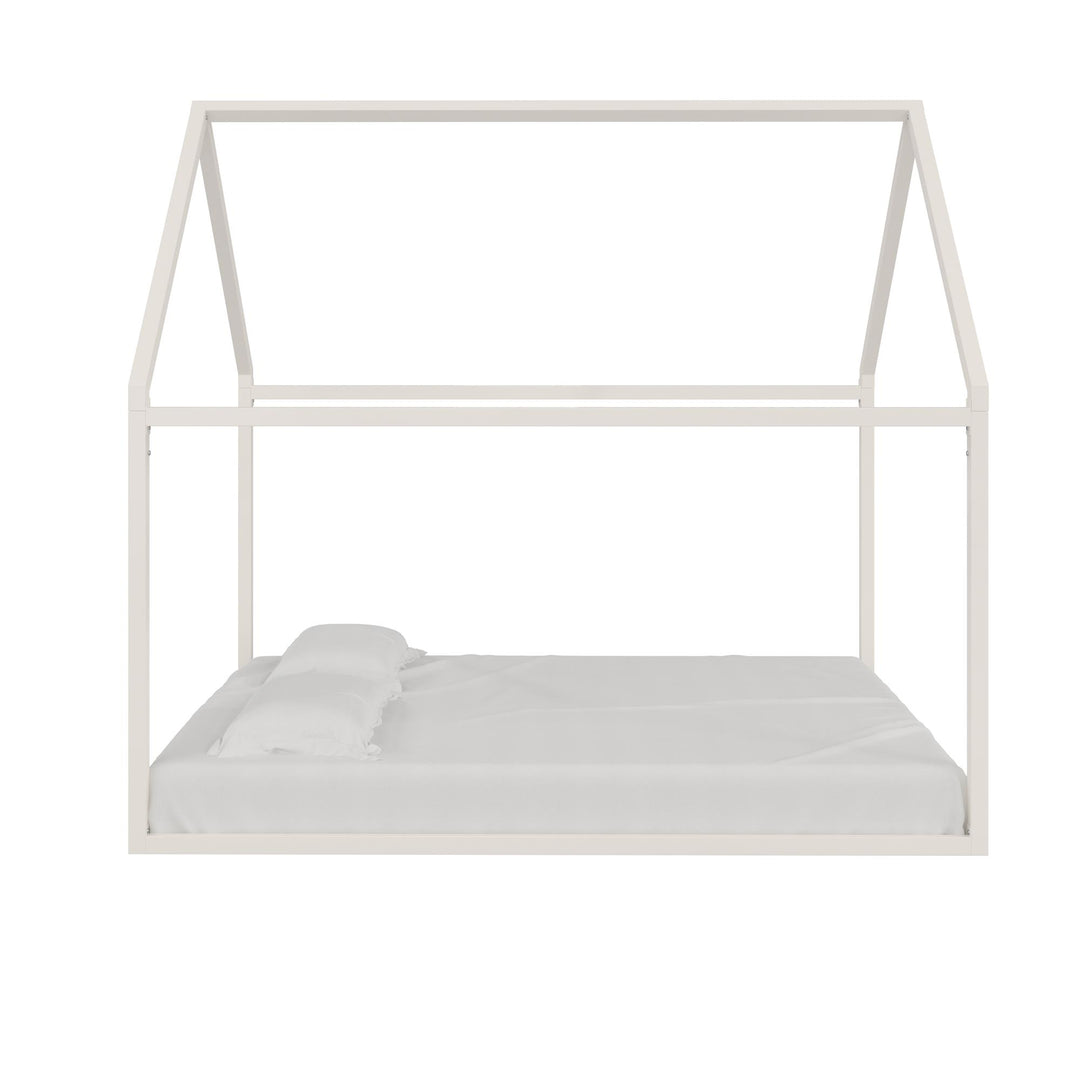 Skyler Metal Montessori House Bed - Off White - Full