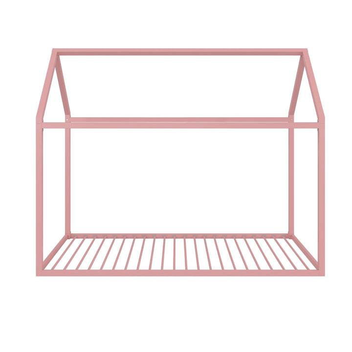 Skyler Metal Montessori House Bed - Blush - Twin
