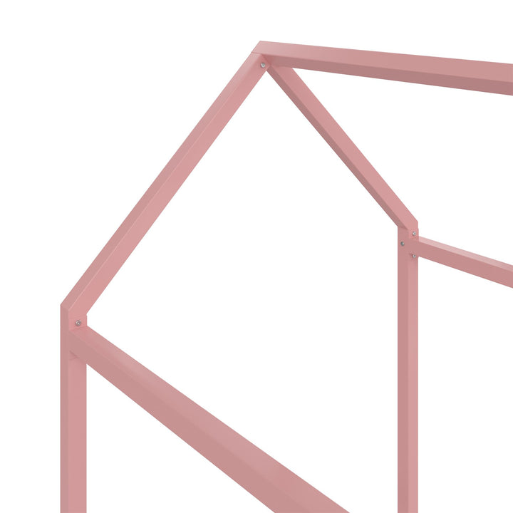 Skyler Metal Montessori House Bed - Blush - Twin