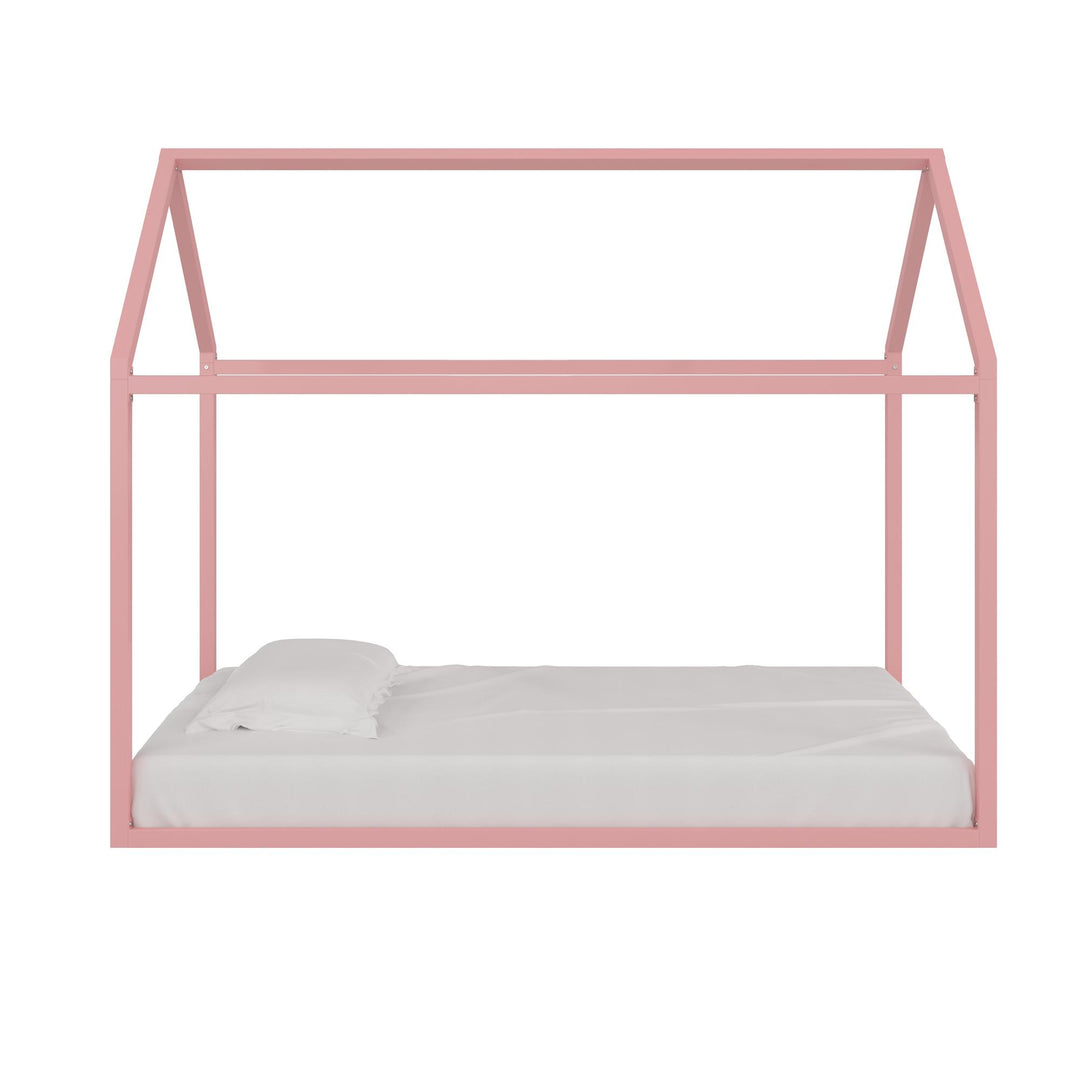 Skyler Metal Montessori House Bed - Blush - Twin