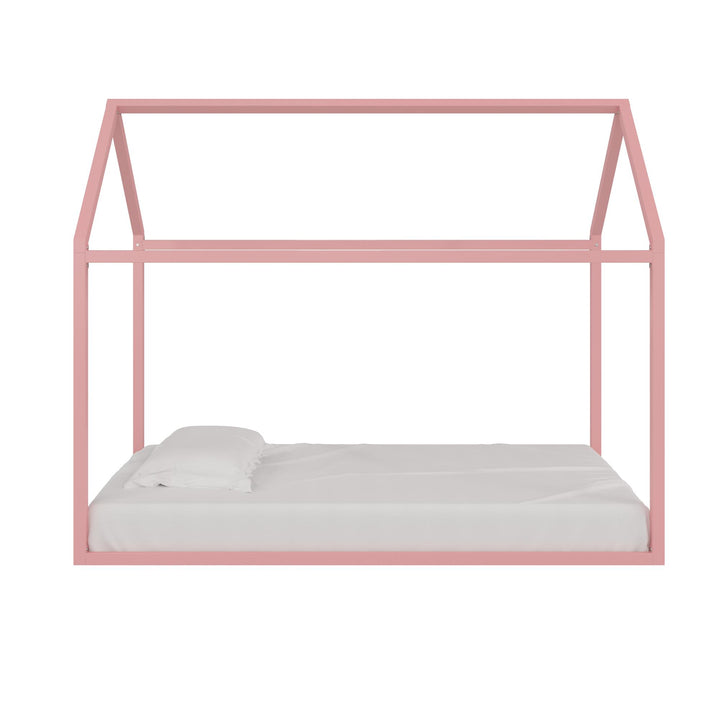 Skyler Metal Montessori House Bed - Blush - Twin