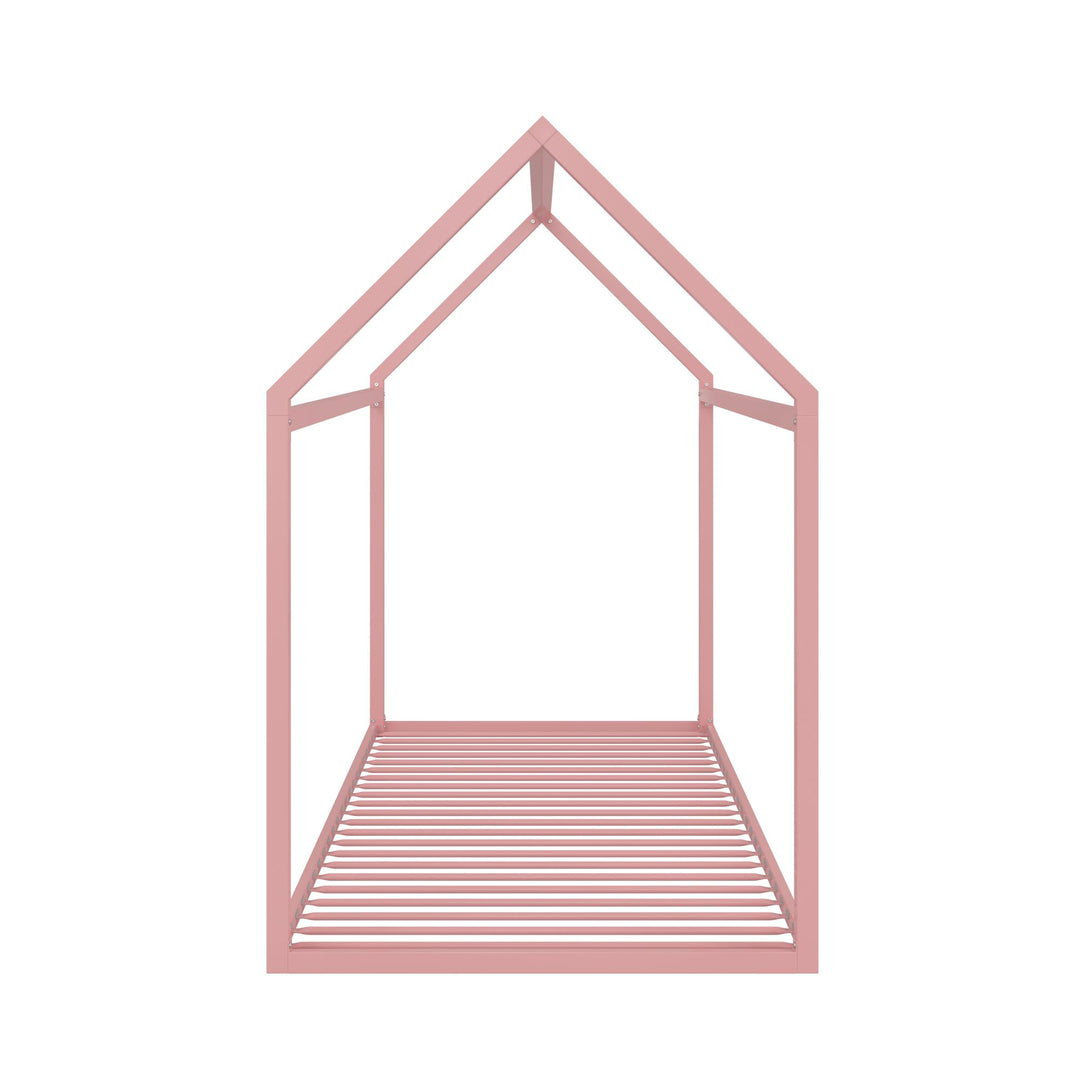 Skyler Metal Montessori House Bed - Blush - Twin