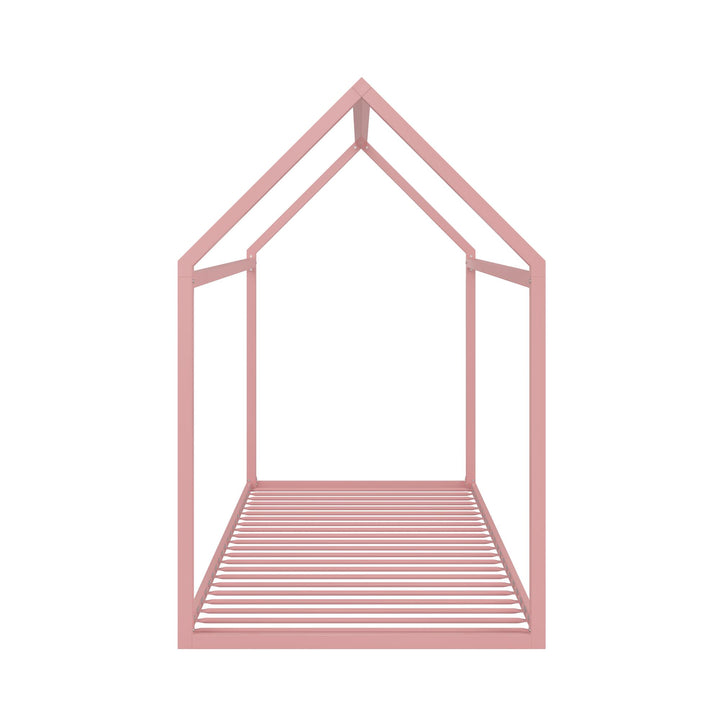 Skyler Metal Montessori House Bed - Blush - Twin