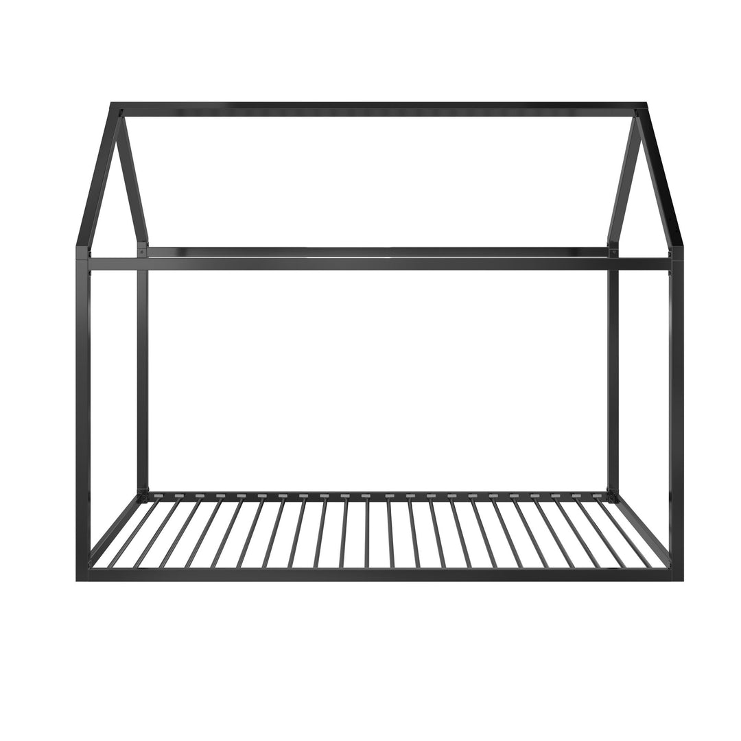 Skyler Metal Montessori House Bed - Black - Twin