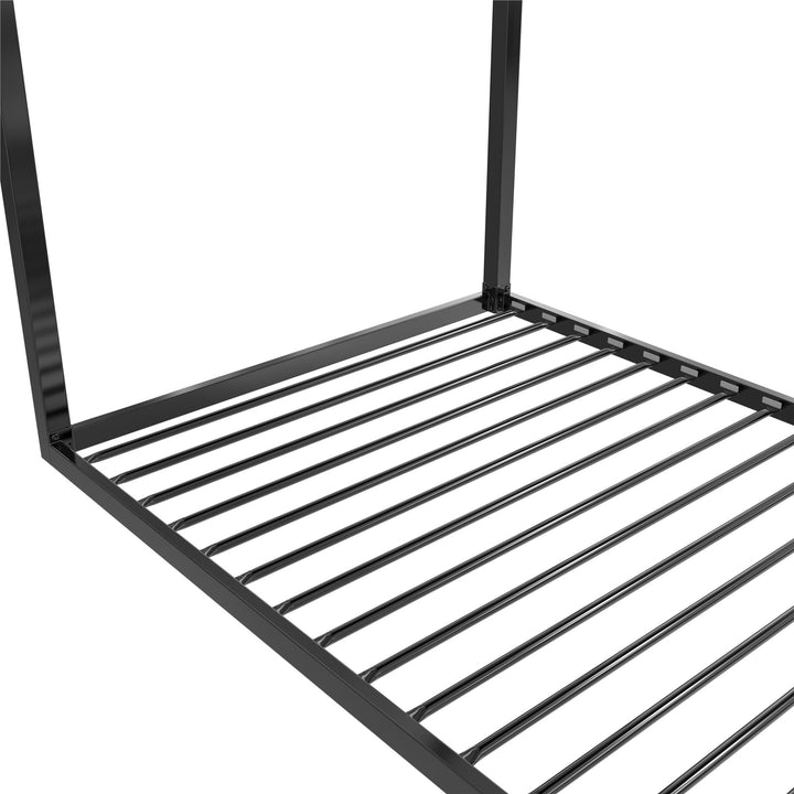 Skyler Metal Montessori House Bed - Black - Twin