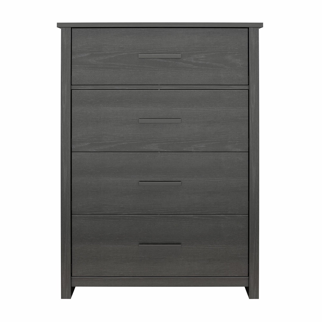 Brookshore Tall 4-Drawer Dresser - Black Oak - 4 Drawer