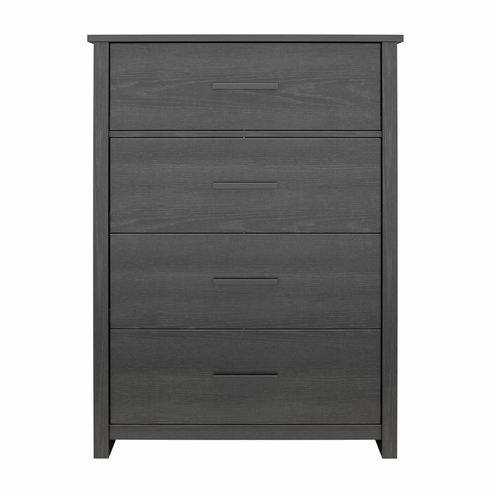 Brookshore Tall 4-Drawer Dresser - Black Oak - 4 Drawer