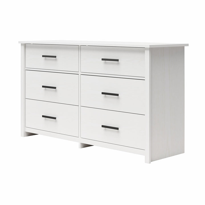 Brookshore Wide 6-Drawer Dresser - White - 6 Drawer
