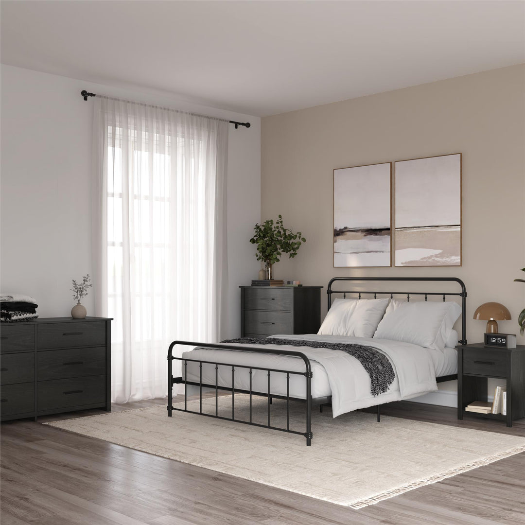 Brookshore Tall 4-Drawer Dresser - Black Oak - 4 Drawer