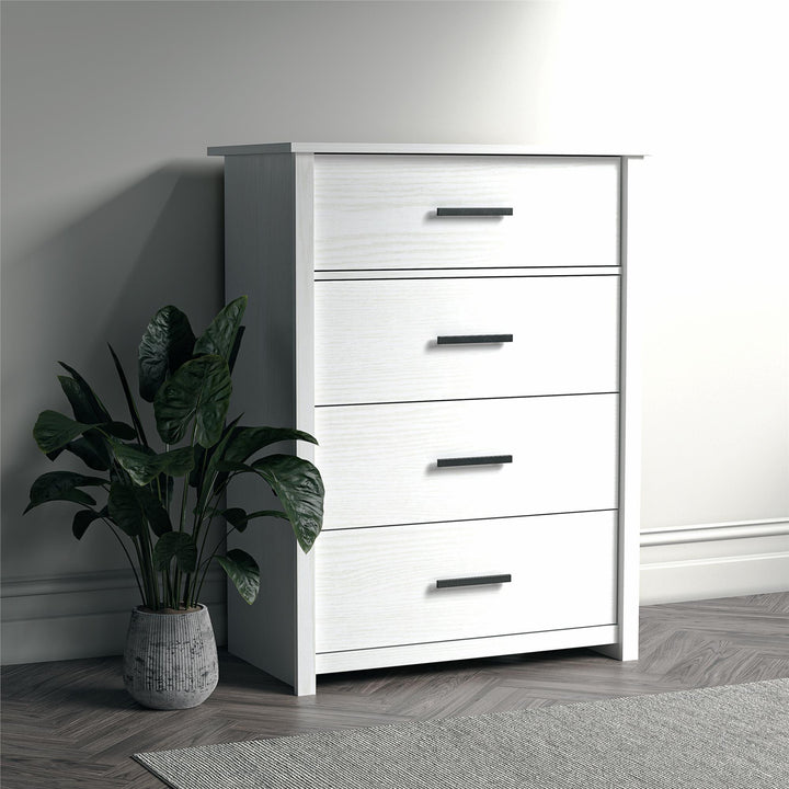 Brookshore Tall 4-Drawer Dresser - White - 4 Drawer