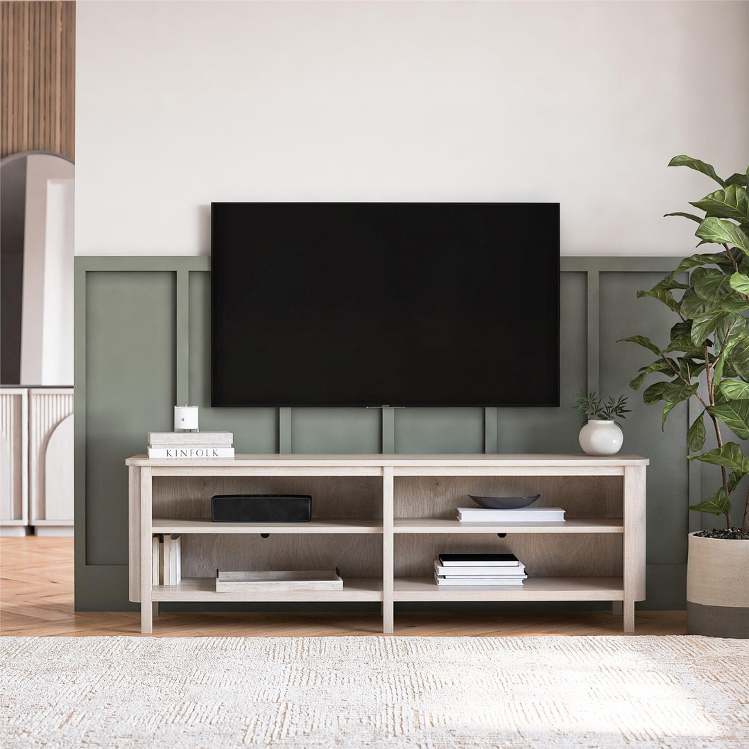 Farmhouse Console for TVs up to 75" - Blonde Oak