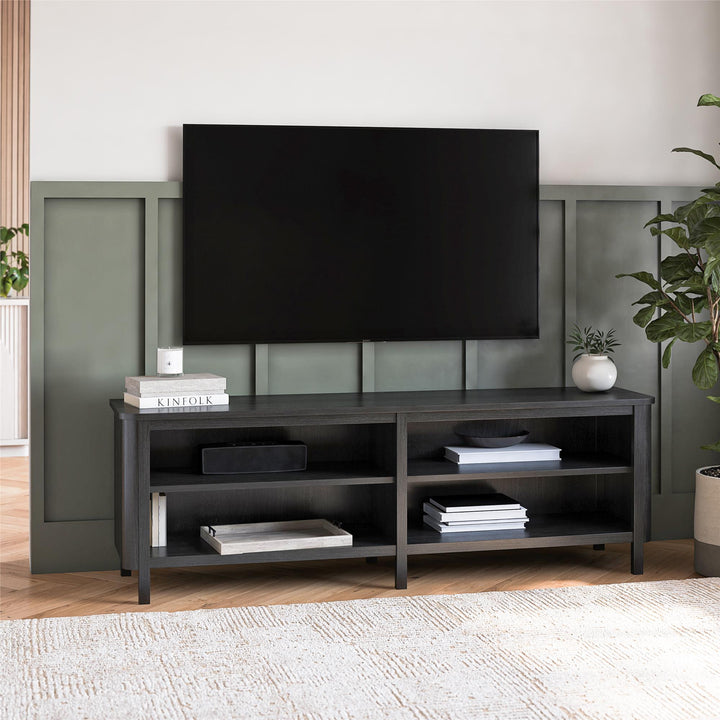 Farmhouse Console for TVs up to 75" - Black Oak