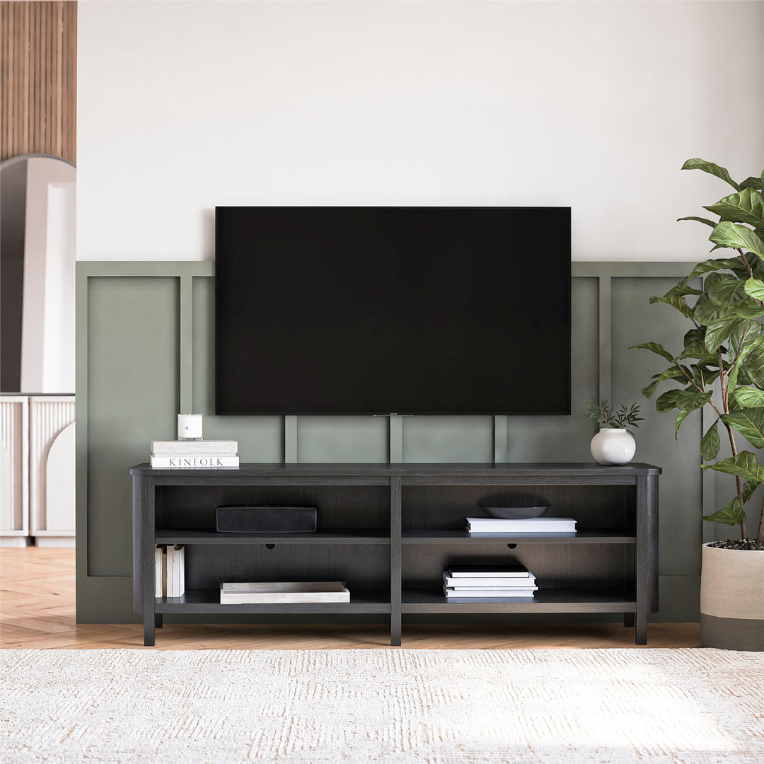 Farmhouse Console for TVs up to 75" - Black Oak