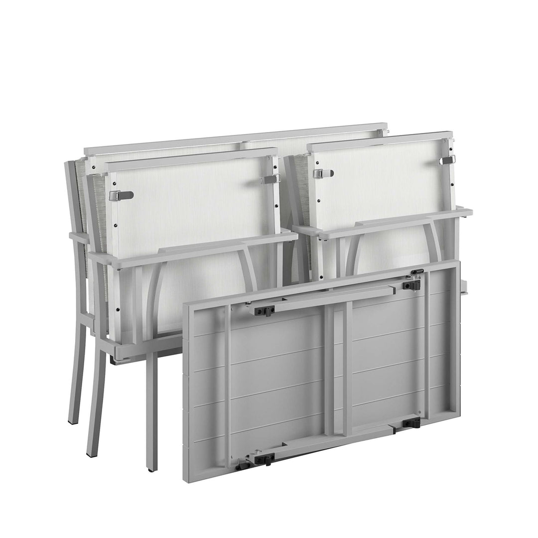 COSCO 4-Piece Folding Conversation Set - Light Gray