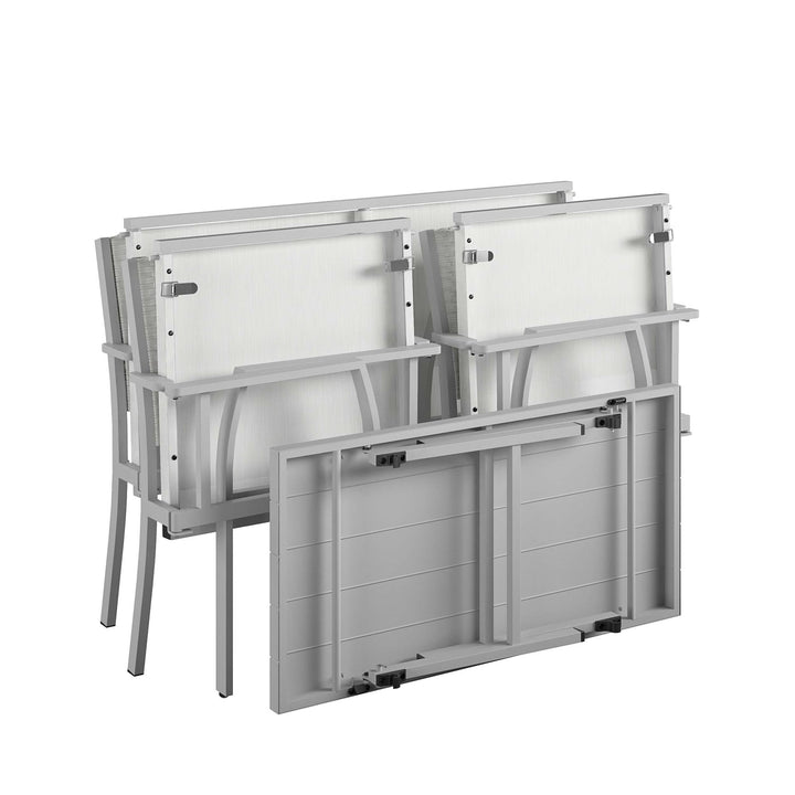 COSCO 4-Piece Folding Conversation Set - Light Gray