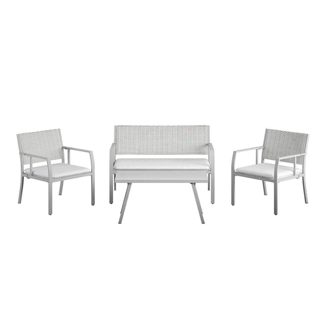 COSCO 4-Piece Folding Conversation Set - Light Gray