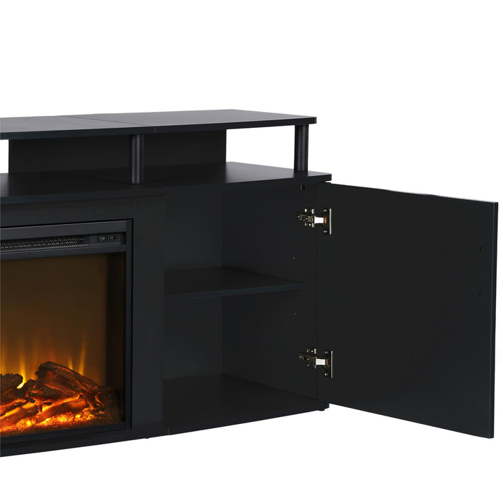 Carson Electric Fireplace TV Console for TVs up to 70" - Black