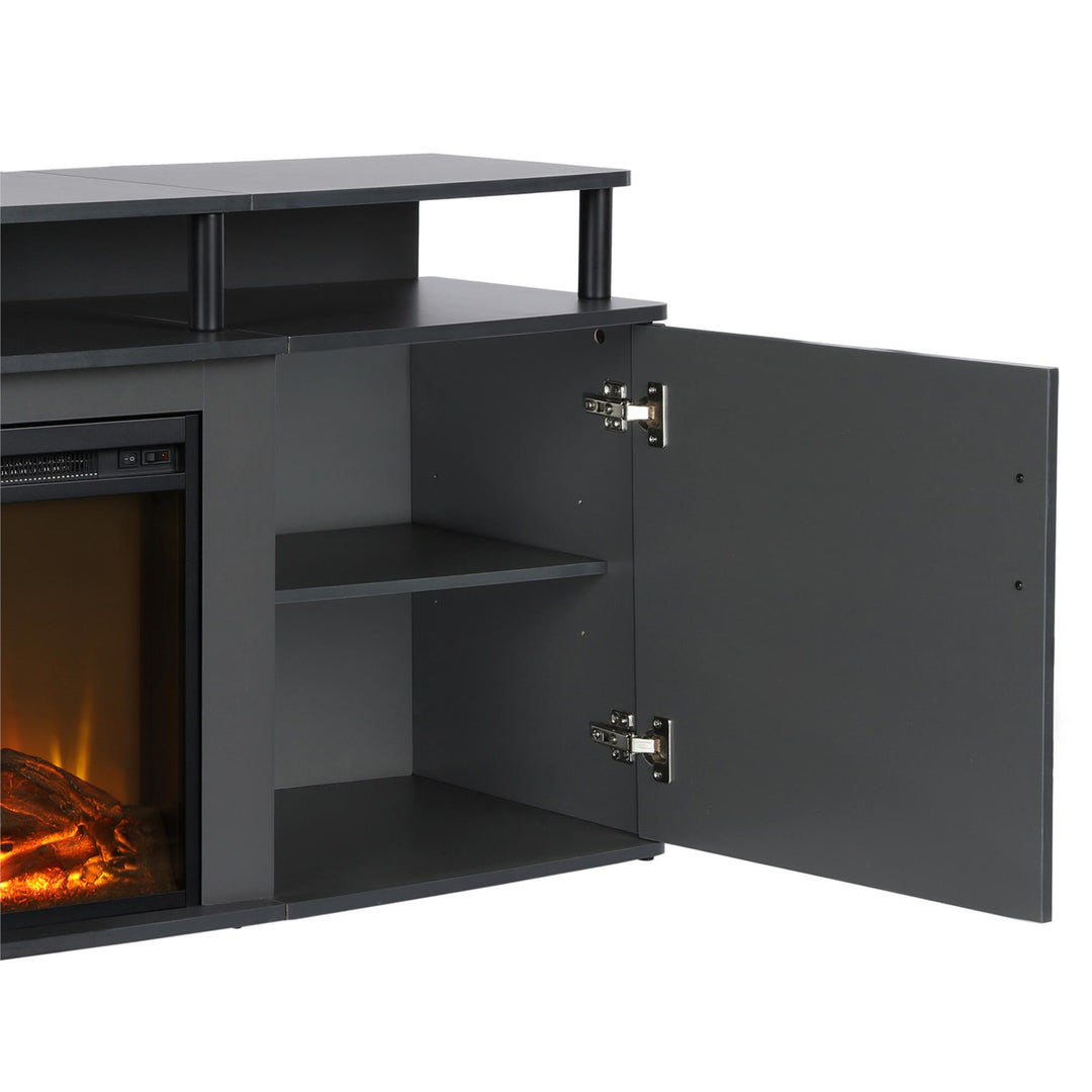 Carson Electric Fireplace TV Console for TVs up to 70 Inch - Gray