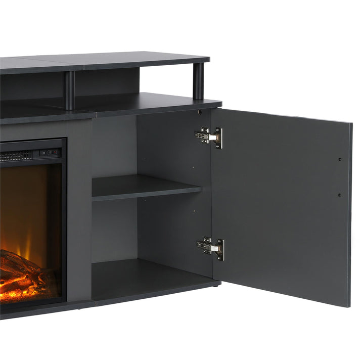 Carson Electric Fireplace TV Console for TVs up to 70 Inch - Gray