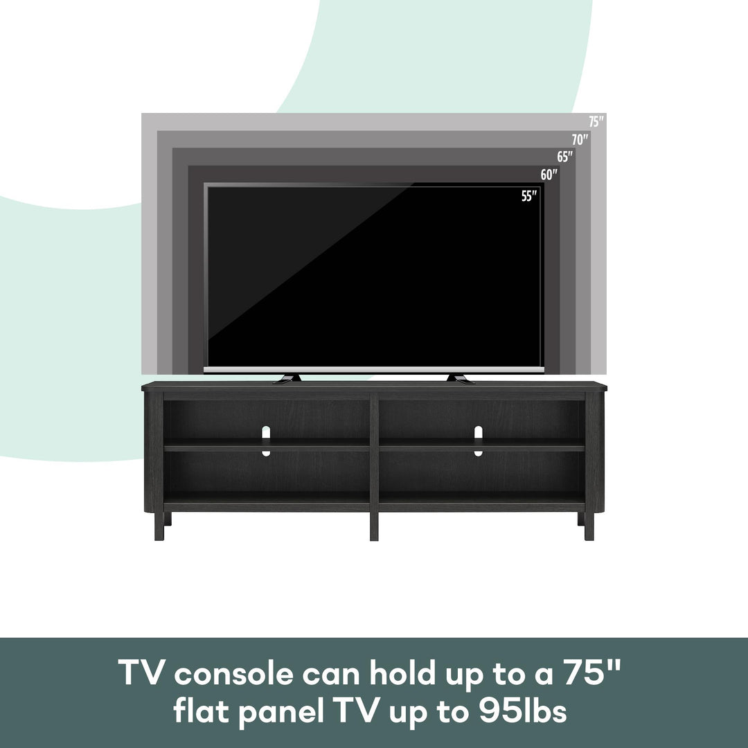 Farmhouse Console for TVs up to 75" - Black Oak
