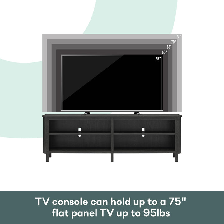 Farmhouse Console for TVs up to 75" - Black Oak