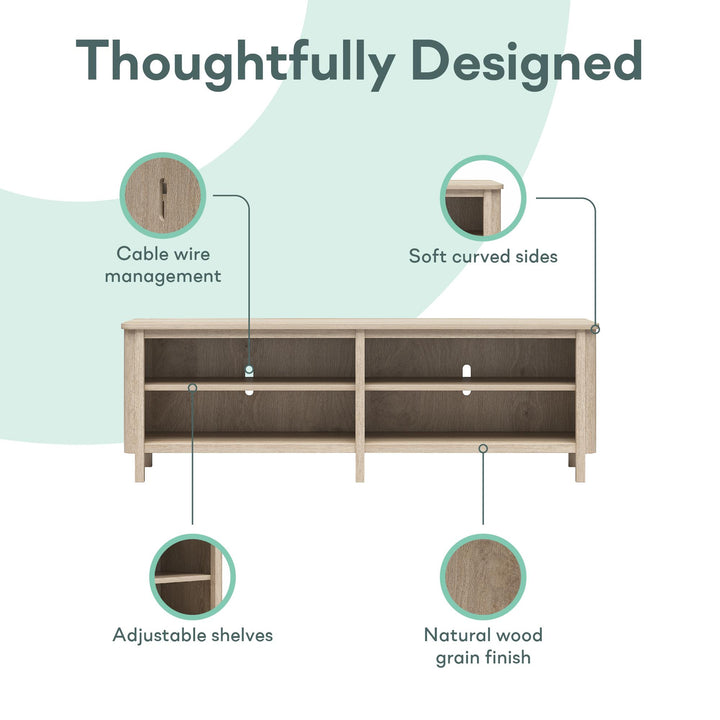 Farmhouse Console for TVs up to 75" - Blonde Oak