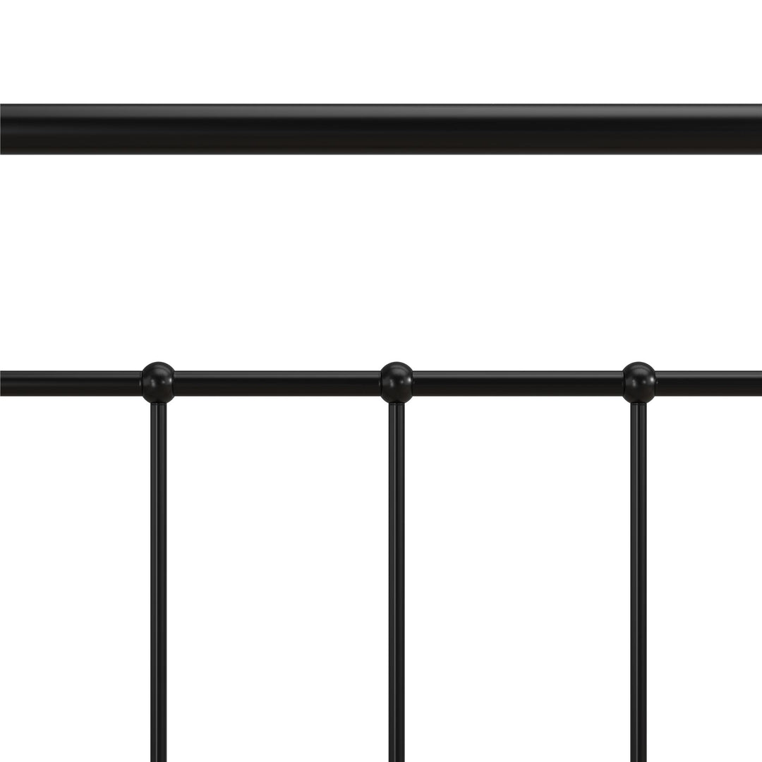 Ainsley Full Metal Platform Bed Frame with Headboard and Footboard - Black - Full