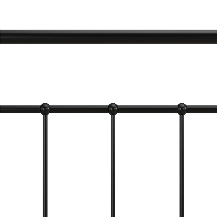 Ainsley Full Metal Platform Bed Frame with Headboard and Footboard - Black - Full