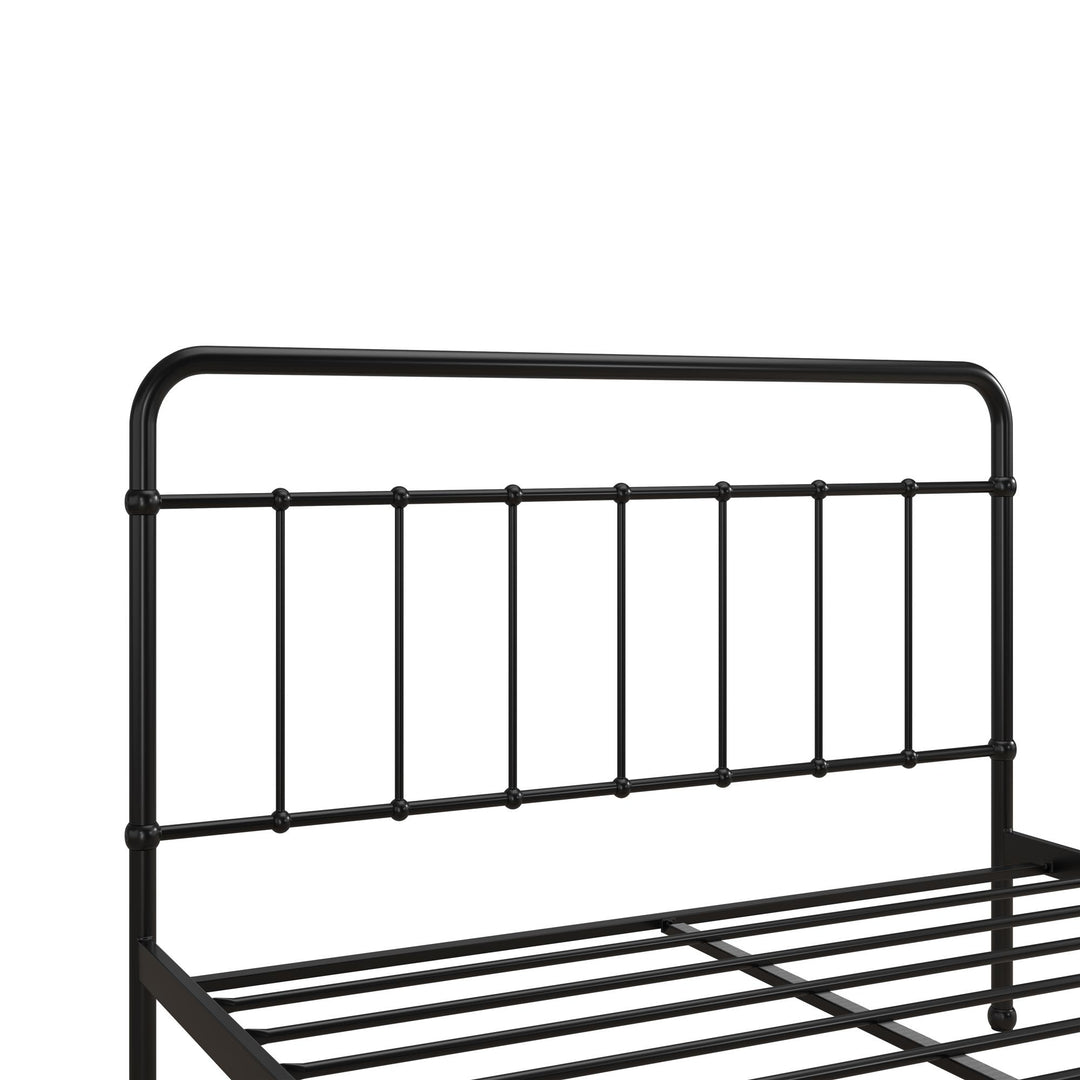 Ainsley Full Metal Platform Bed Frame with Headboard and Footboard - Black - Full