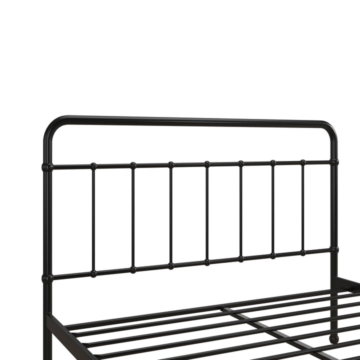 Ainsley Full Metal Platform Bed Frame with Headboard and Footboard - Black - Full