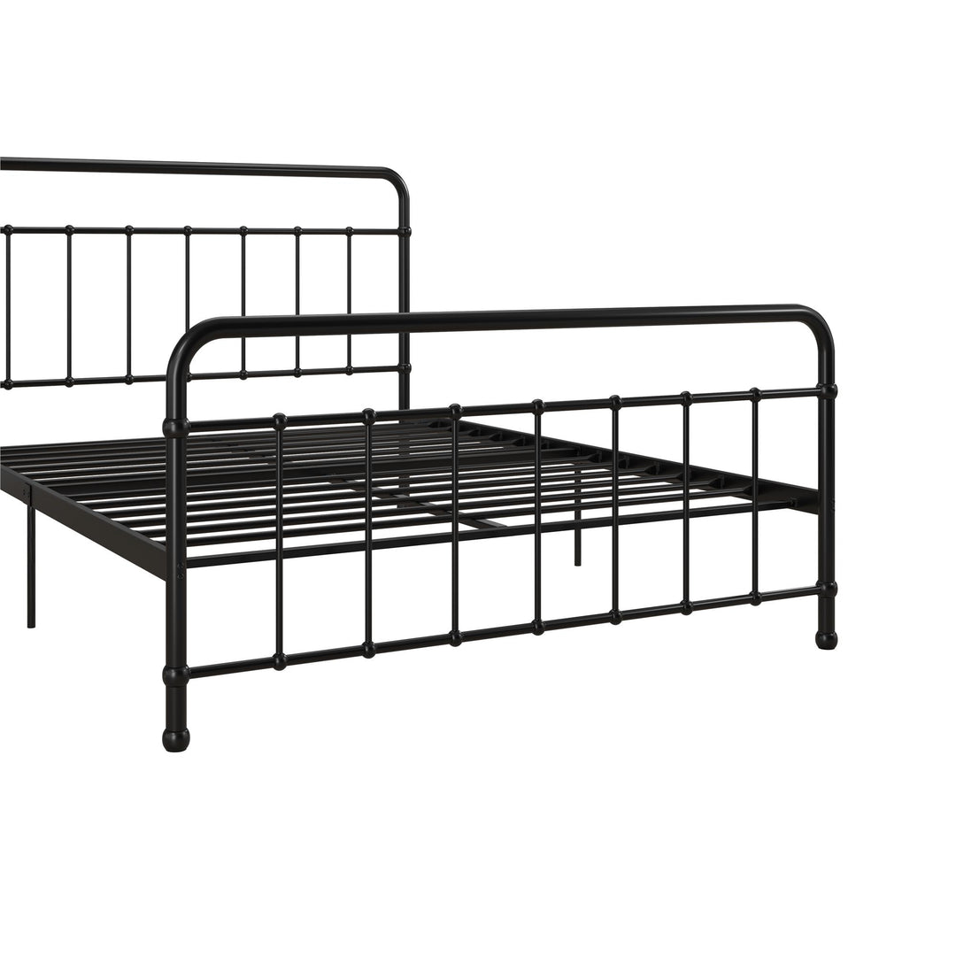 Ainsley Full Metal Platform Bed Frame with Headboard and Footboard - Black - Full