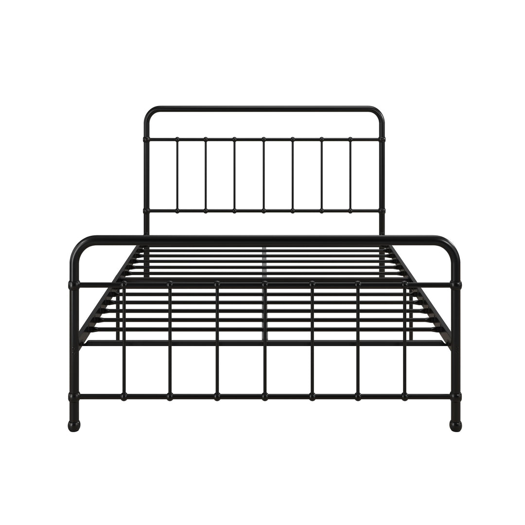 Ainsley Full Metal Platform Bed Frame with Headboard and Footboard - Black - Full