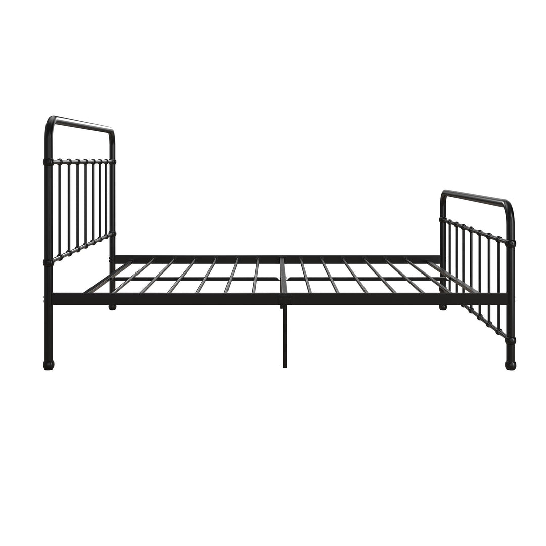 Ainsley Full Metal Platform Bed Frame with Headboard and Footboard - Black - Full